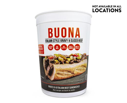 Buona 4 lb. Italian Beef. Not available in all locations