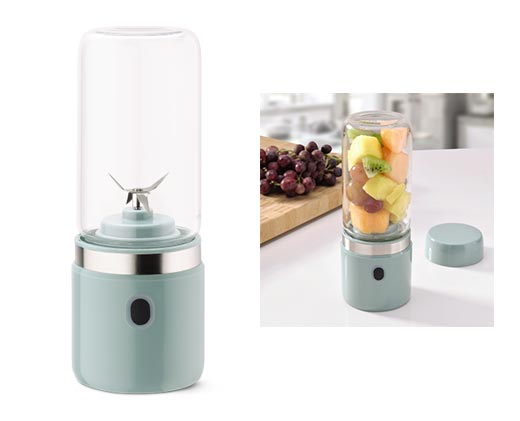 Ambiano Retro Portable Blender Blue Sage In Use