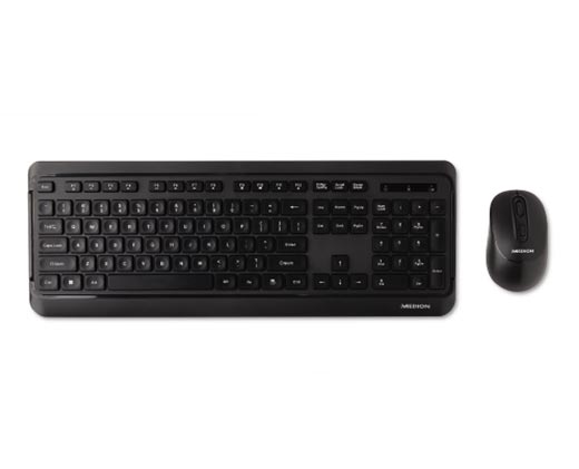 Medion Wireless Keyboard and Mouse Set Black