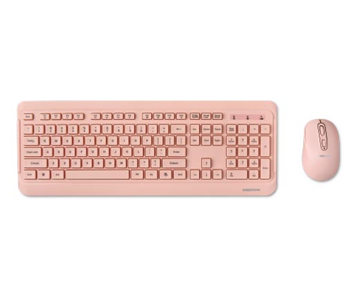 Medion Wireless Keyboard and Mouse Set Pink