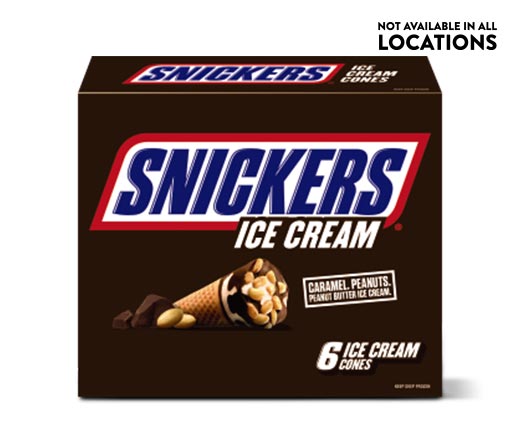 Snickers Ice Cream Cones. Not available in all locations