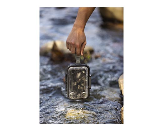 Adventuridge Watertight Smartphone Case or Storage Box Gray In Use View 1