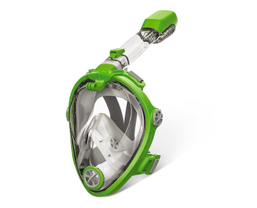 Crane Full-Face Snorkeling Mask Green View 1
