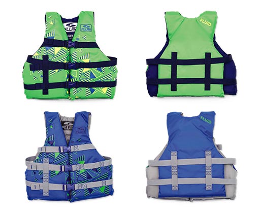 Fluid Life Vest Green/Navy and Blue/Gray