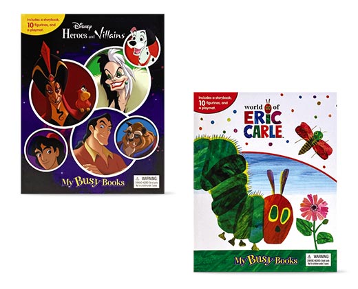 Phidal My Busy Book Eric Carle and Disney Heroes and Villains