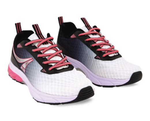 Crane Ladies' Memory Foam Athletic Shoes Black/Pink
