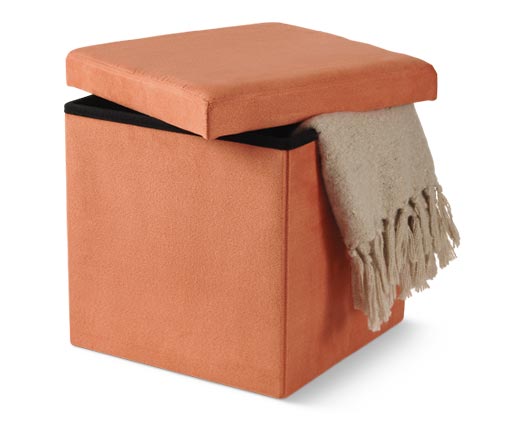 SOHL Furniture Foldable Storage Ottoman Autumn Glaze In Use View 1