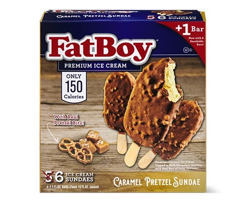FatBoy Caramel Pretzel Ice Cream Sundaes