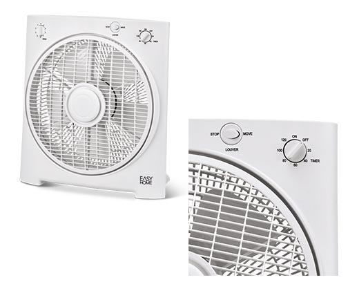 Easy Home Flat Panel Air Circulation Fan White View 2
