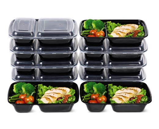 Crofton 20-Piece Meal Prep Containers Double compartments In Use