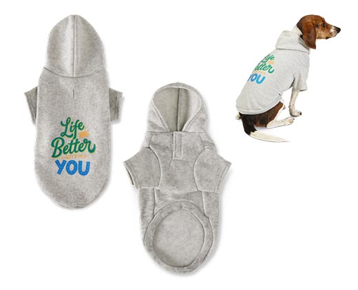 Heart to Tail Pet Sweatshirt Life is Better With You In Use