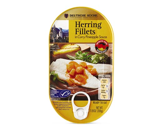 Deutsche Küche Herring Fillets in Flavored Sauce Pineapple Curry