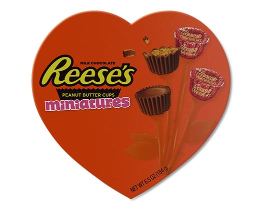 Reese's Peanut Butter Cups Miniatures Heart Box