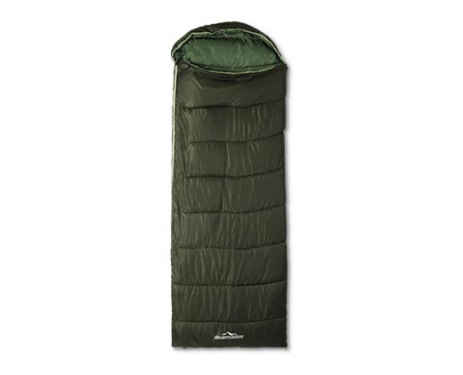 Adventuridge Cold Weather Hooded Sleeping Bag Green View 1