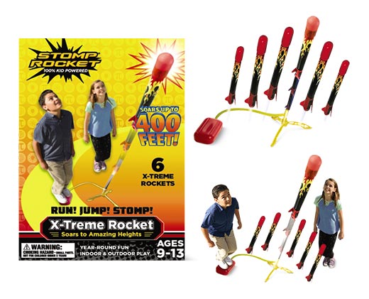 Stomp Rockets X-Treme Rocket In Use