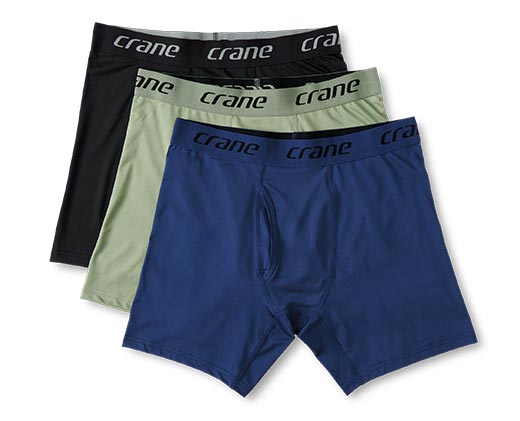 Crane Men's 3 Pack Elite Boxers